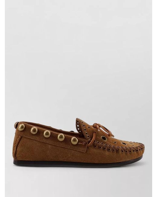 Isabel Marant Brown Suede Leather Loafers