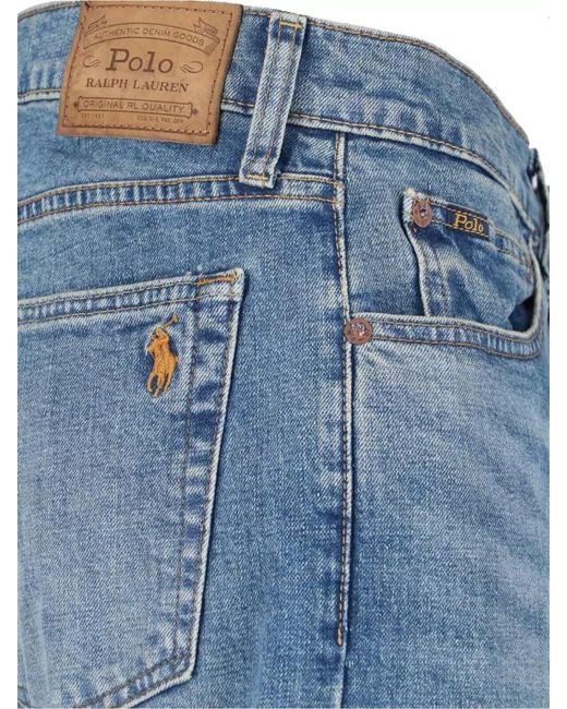 Polo Ralph Lauren Blue Tailored Trousers Belt Loops Back Pockets for men