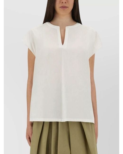 Aspesi White Oversized Cotton Blouse
