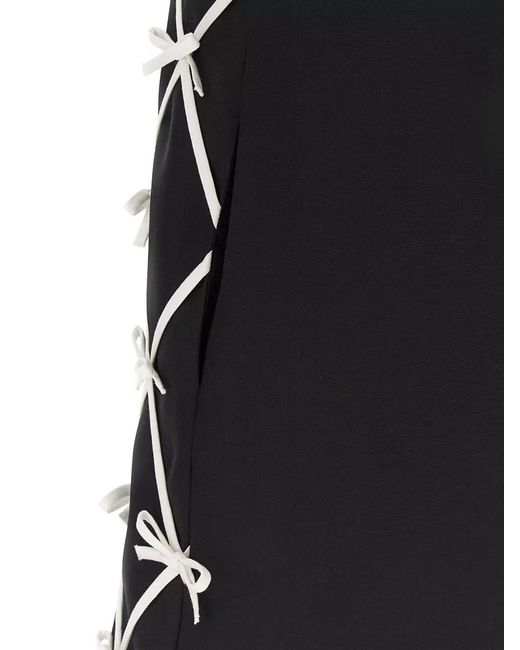 Moschino Black Dress Featuring Bow Detail Round Neckline