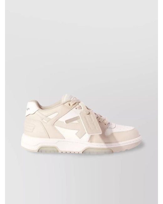 Off-White c/o Virgil Abloh Natural Leather Out Of Office Low-Top Sneakers