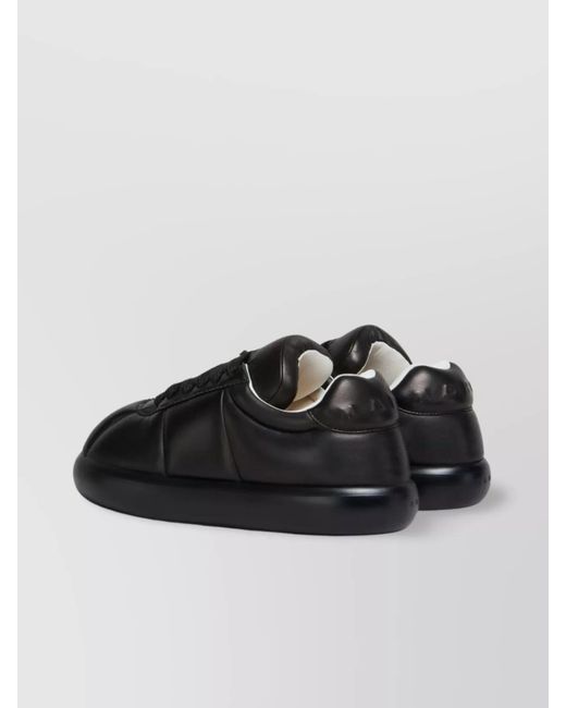 Marni Black Leather Low-Top Sneakers for men