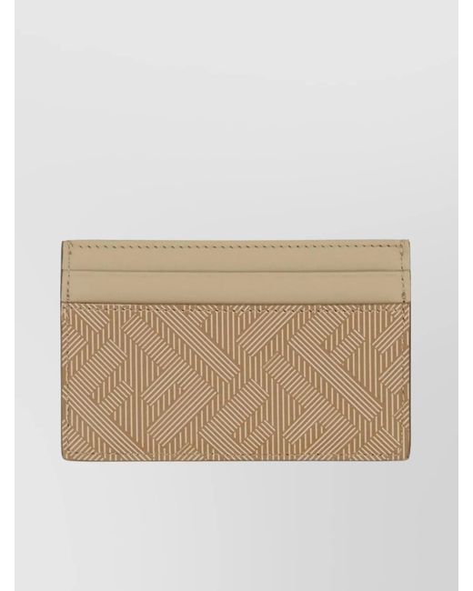 Fendi Natural Leather Card Holder for men