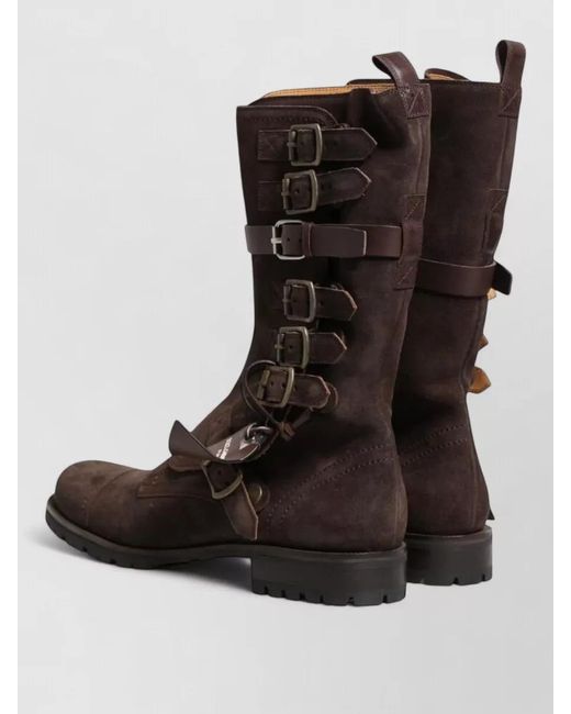 Dolce & Gabbana Suede Leather Combat Ankle Boots Shoes in  display picture 2