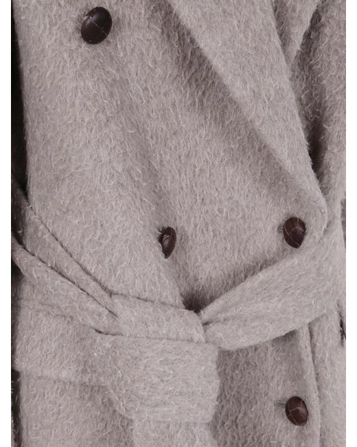 Golden Goose Deluxe Brand Gray Wool Double Breasted Coat
