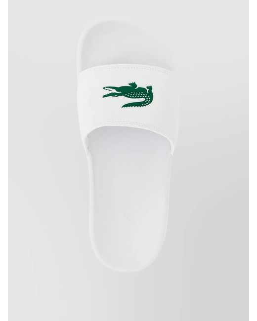 Lacoste White Serve Zero Flat Open Toe Slides for men