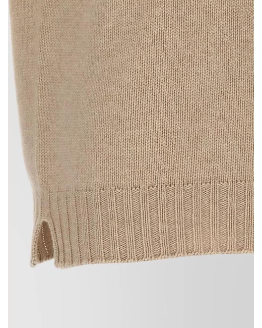 Ma'ry'ya Natural Cashmere Crew Neck Raglan Knit Sweater for men