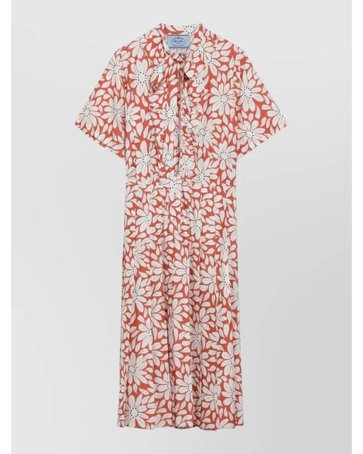 Prada White Midi Dress