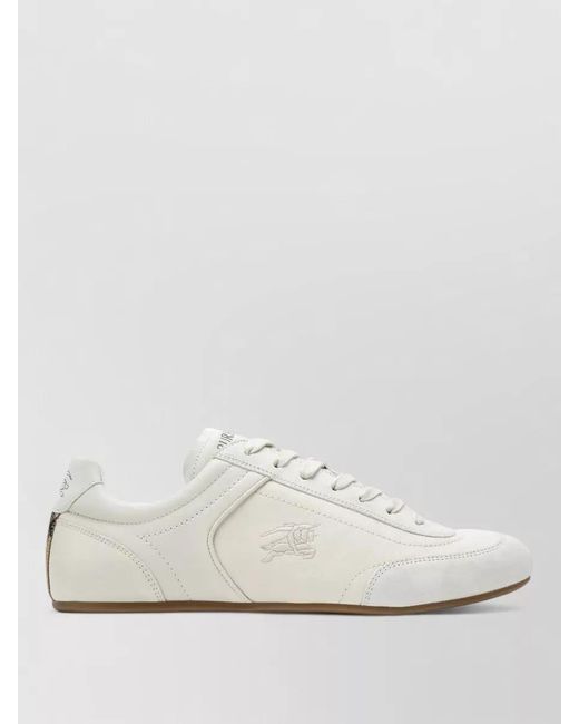 Burberry Natural Sneakers Contrast Heel Detail Low Top for men