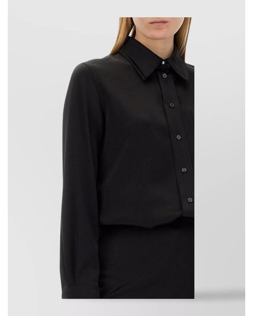 Lanvin Black Crepe De Chine Shirt