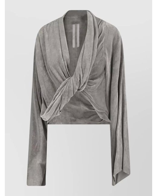 Rick Owens Gray Cropped Jacket