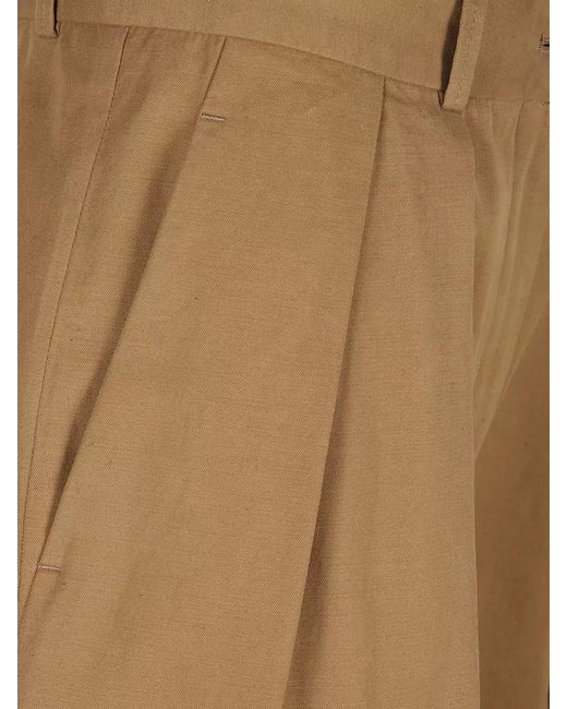 The Row Natural Igor Pleated Trousers Belt Loops Detail