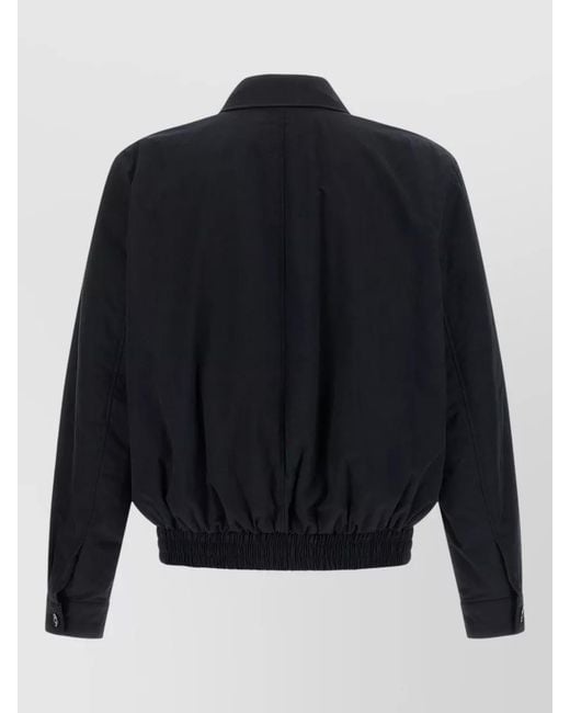 Saint Laurent Blue Cassandre Short Jacket Elasticated Hem for men