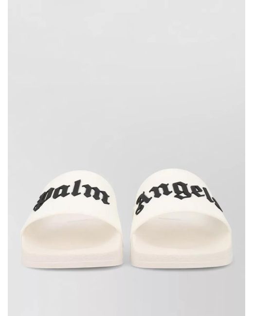 Palm Angels Natural Logo Slide Sandals Open Toe Design for men
