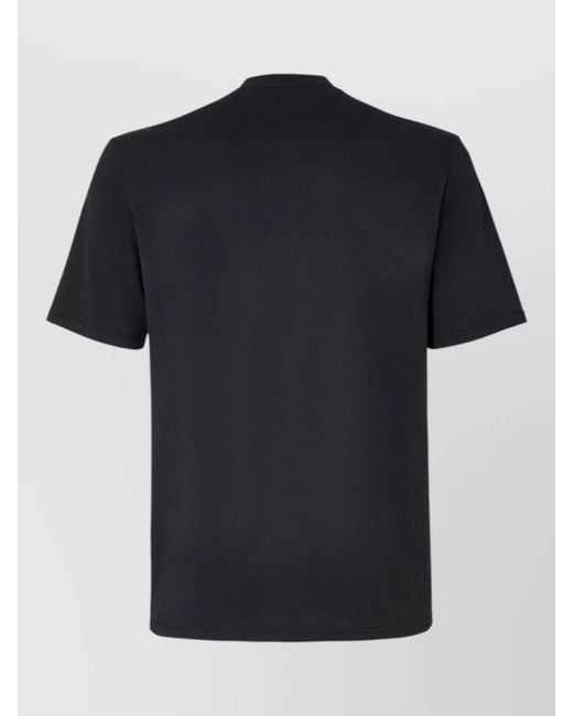 Fendi Black Cotton Crew Neck T Shirt Stencil 1925 for men