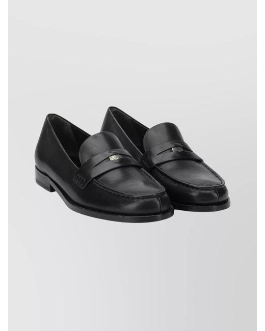 Tory Burch Black Leather Loafers