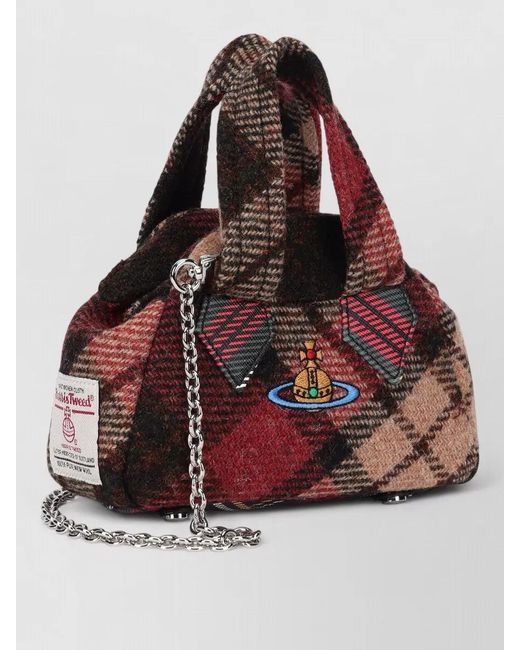 Vivienne Westwood Multicolor Mini Wool Tweed Bag