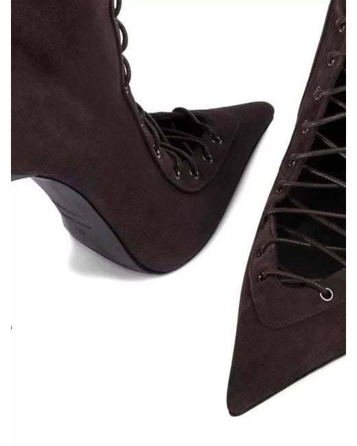 Le Silla Black Colette Lace Up Ankle Boots 120Mm