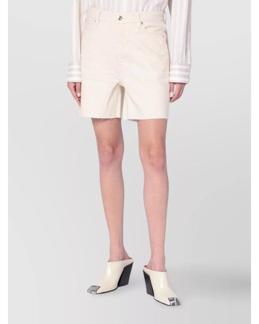 FRAME White Denim Knee-Length Bermuda Shorts