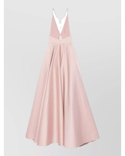 Solace London Pink Avallon Maxi Dress Cutout Open Back