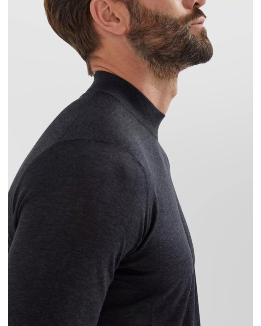 Brunello Cucinelli Blue Solid Sweater for men