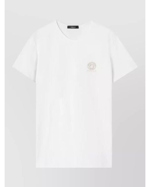 Versace White Cotton Jersey T-Shirt for men