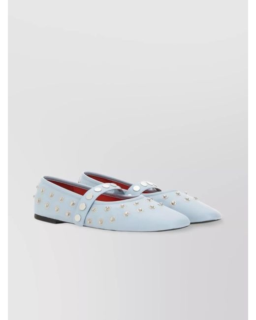 Stella McCartney White Studded Ballerina Shoes