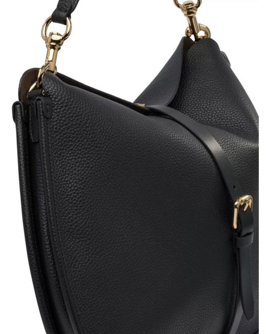 Etro Black Extra Large Leather Shoulder Bag