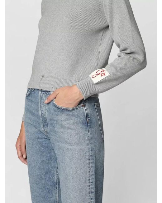 Golden Goose Deluxe Brand Gray Cotton Distressed Crew-Neck Sweatshirt