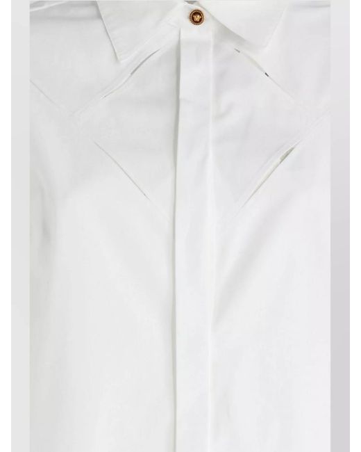 Versace White Cotton Poplin Shirt