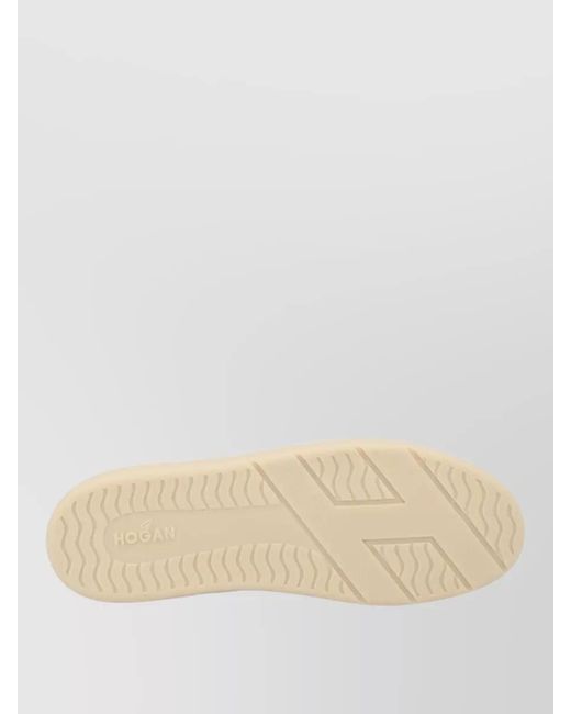 Hogan Natural Leather Low-Top Sneakers