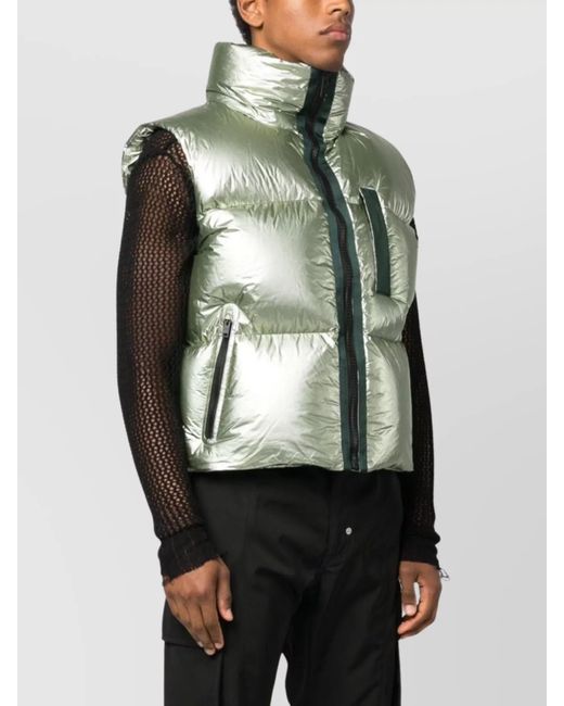 Givenchy Green Metallic Down Sleeveless Jacket for men