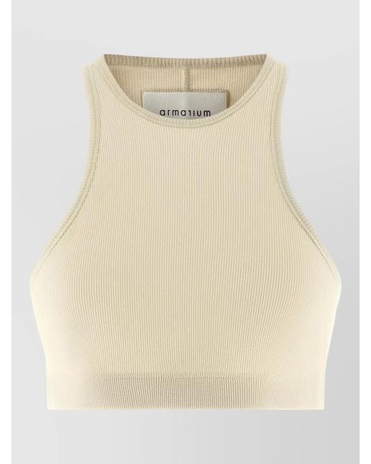 ARMARIUM Natural Filippa Layered Ribbed Sleeveless Knit Top