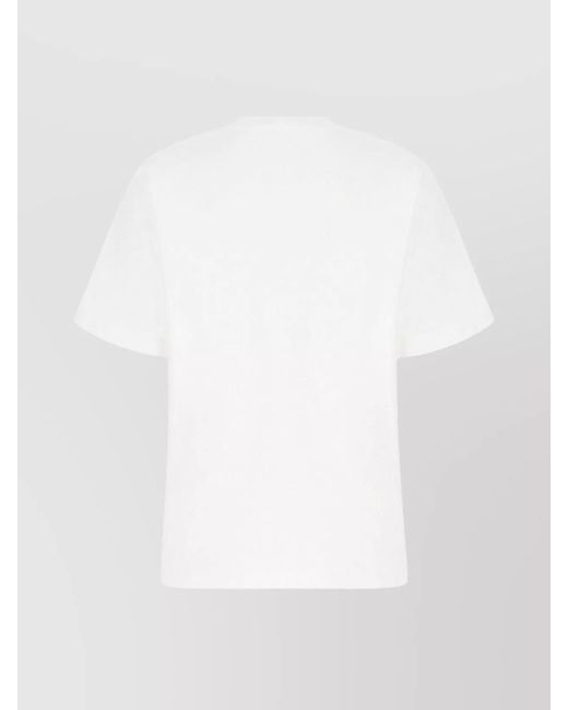 DSquared² White Cotton Rhinestone Loose-Fit T-Shirt