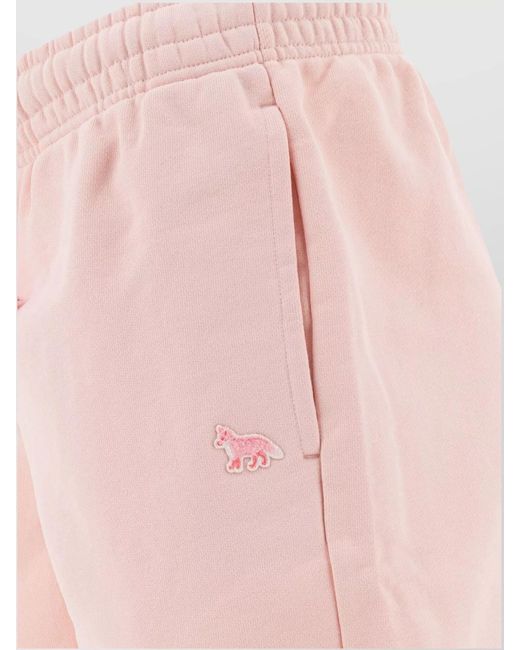 Maison Kitsuné Pink Regular Cotton Short Shorts