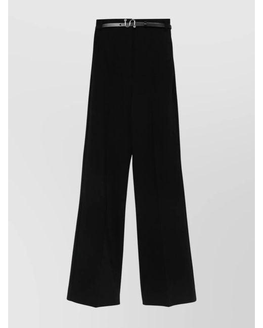 Sportmax Black Wide-Leg Trousers