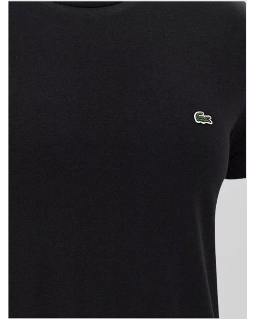 Lacoste Black Regular-Fit Cotton Logo T-Shirt for men