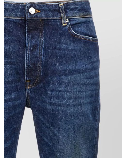 Department 5 Blue Chunky Jeans Belt Loops Contrast Stitching for men
