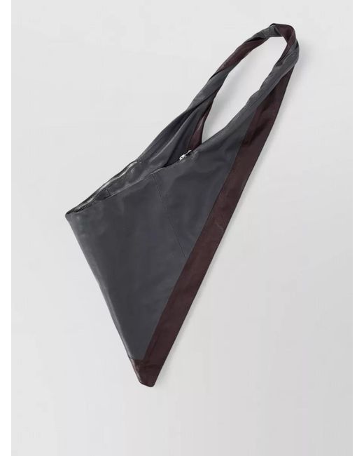 LA ROSE Multicolor Shoulder Bag Triangular Shape Two Tone Design