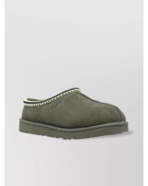 Ugg Green Slipper Shaggy Suede Almond Toe for men