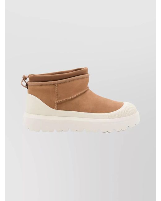 Ugg White Leather Ultra Mini Weather Hybrid Ankle Boots for men