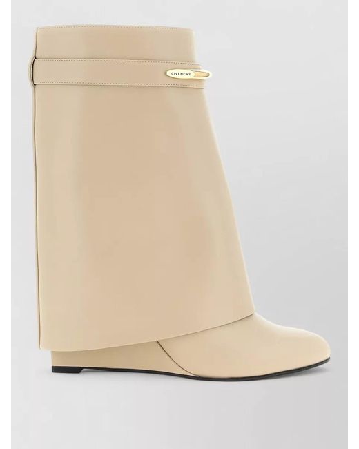 Givenchy White Shark Pinch Ankle Boots Wedge Heel
