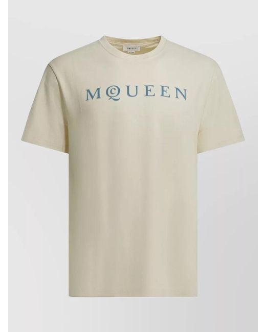 McQueen Natural Cotton T-Shirt for men
