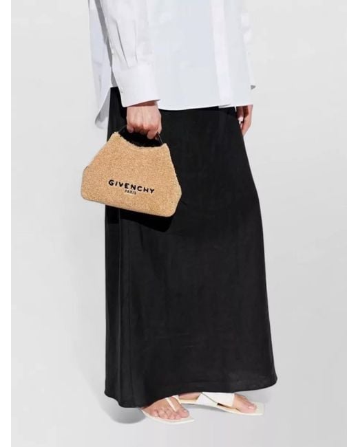 Givenchy Metallic Facet Nano Tote Bag Raffia Effect
