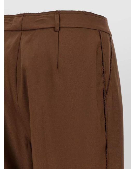 Gianluca Capannolo Brown Nora High Waist Tailored Straight Leg Pants