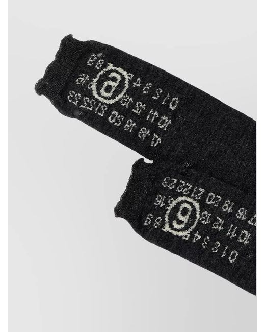 MM6 by Maison Margiela Black Wool Gloves
