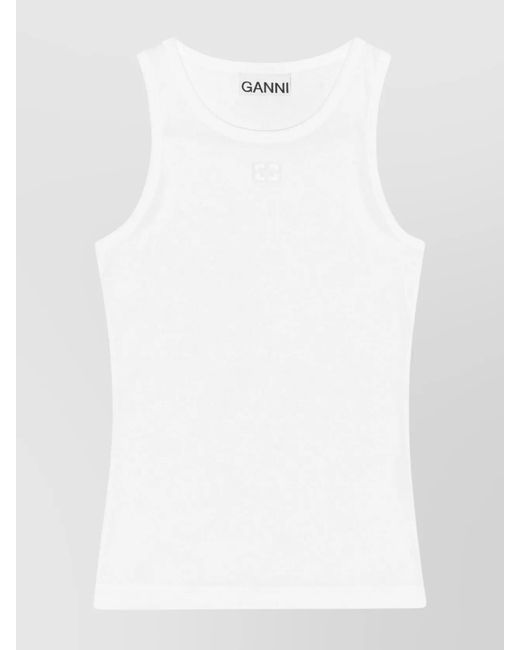 Ganni White Tank Top