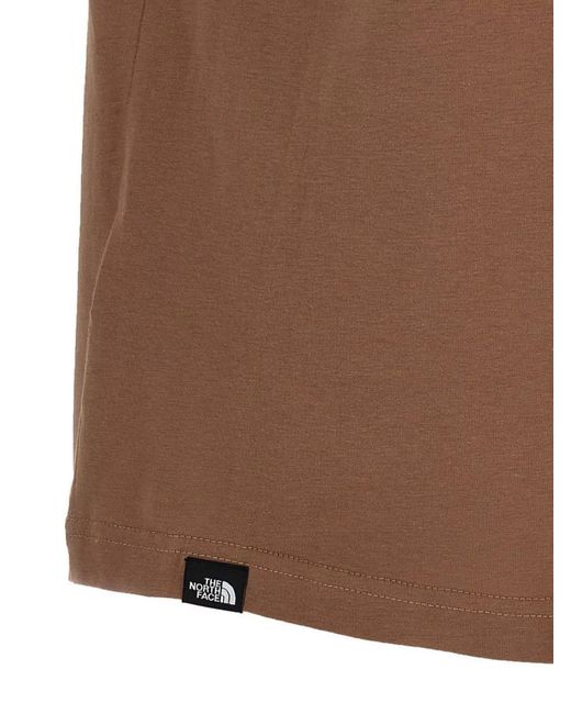 The North Face Brown Fine T-Shirt for men