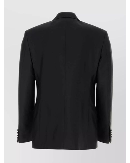 Burberry Black Wool Silk Blazer for men