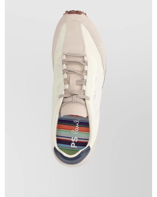 Paul Smith Natural Leather Low-Top Sneakers for men